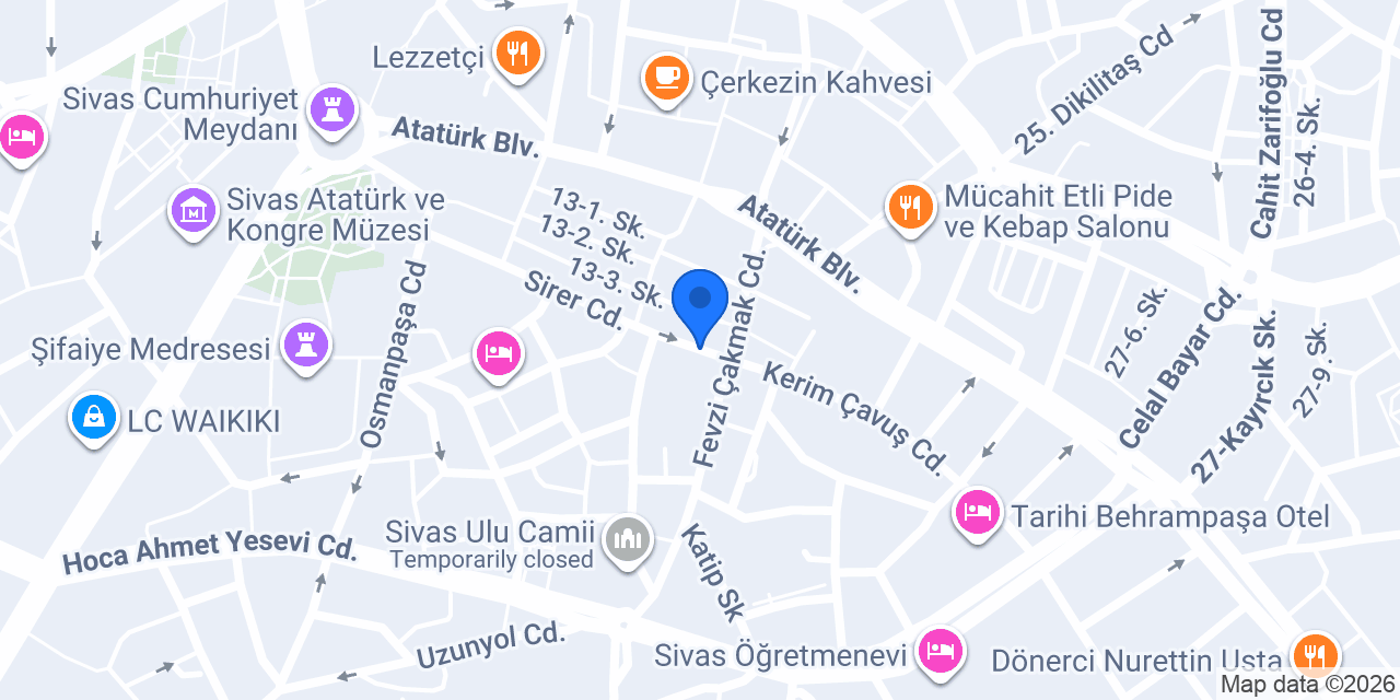 Üstad Etli Pide Fırını konumu