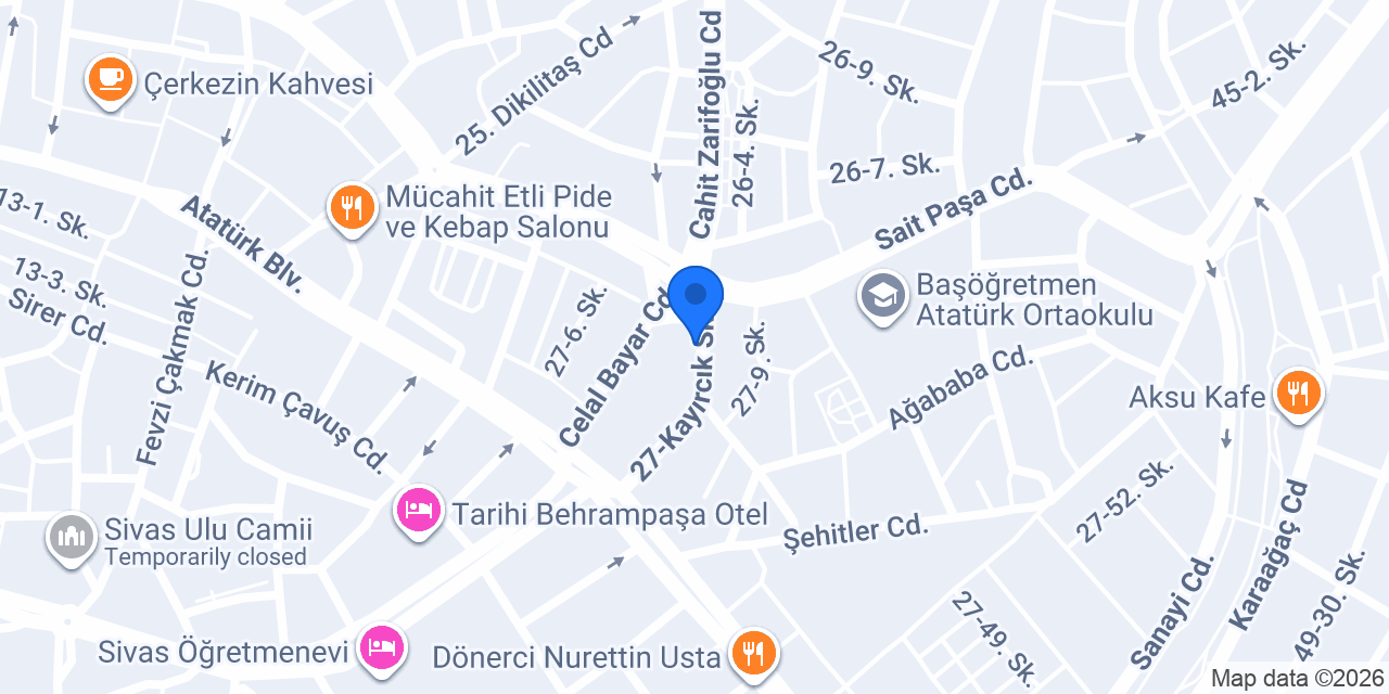 Sükran Kuaför konumu