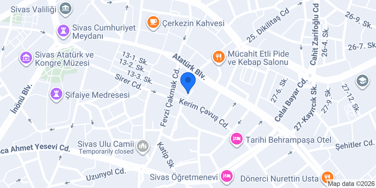 Sivas Doğan Terzi konumu