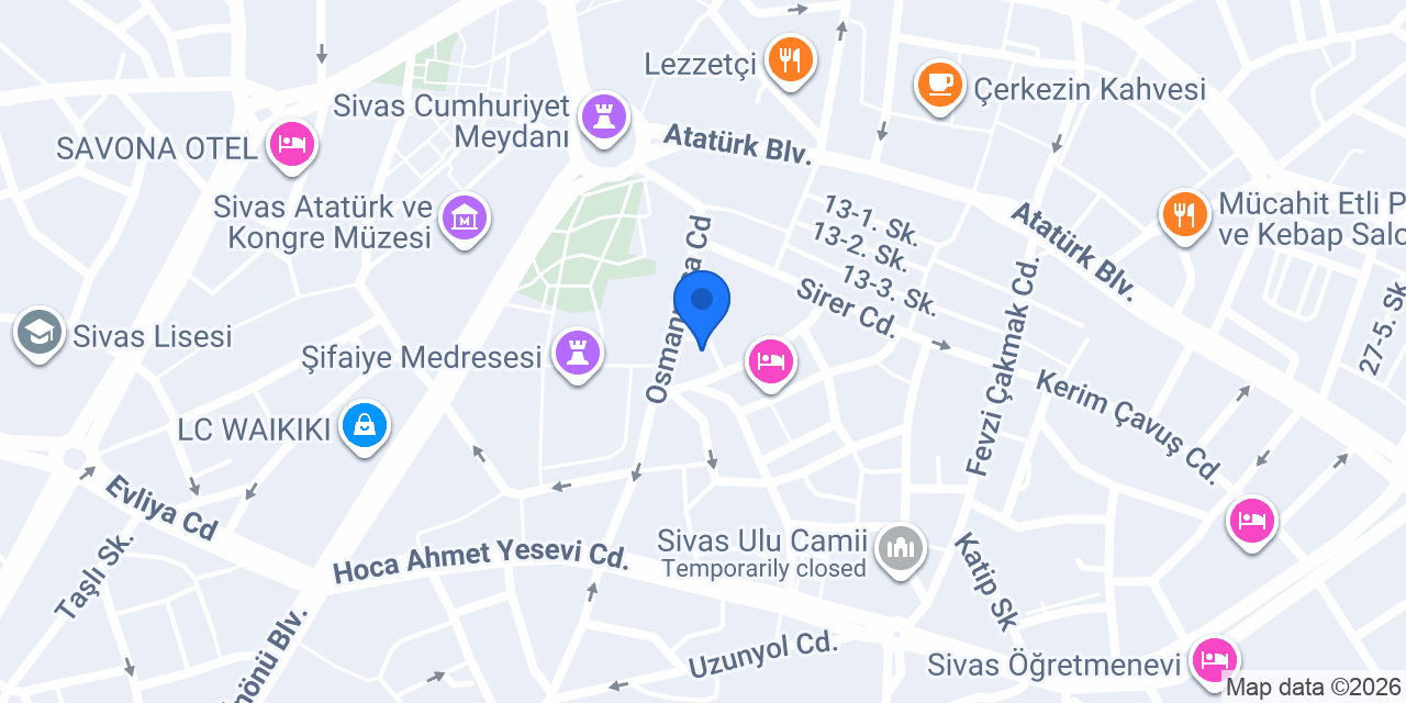 Dört Mevsim Sivas konumu