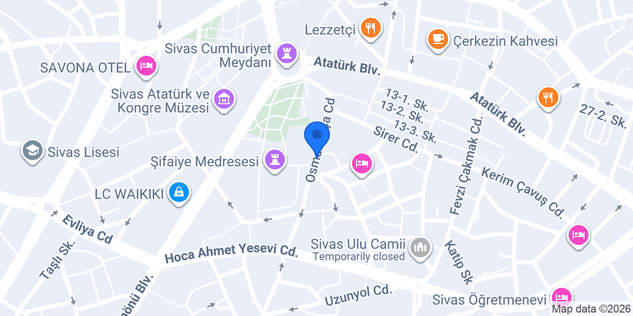 Evser Has Giyim konumu
