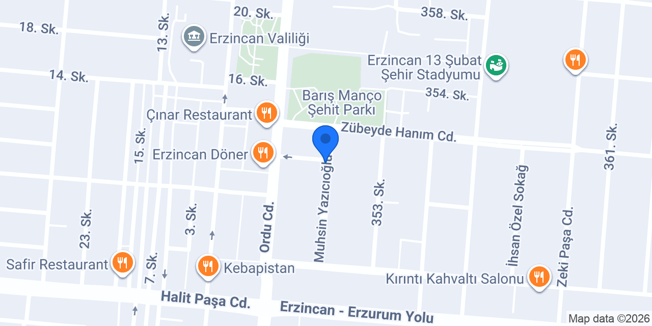 Laos Coffee Erzincan konumu