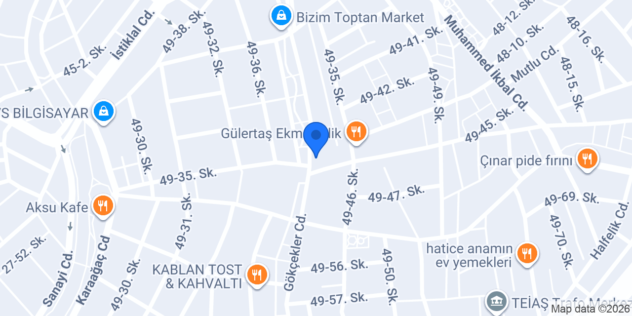 Gül pide fırını konumu