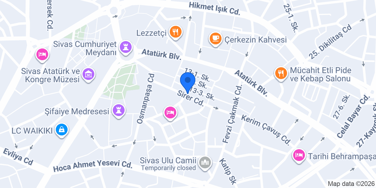 ÇINAR Diş Protez Laboratuvarı konumu