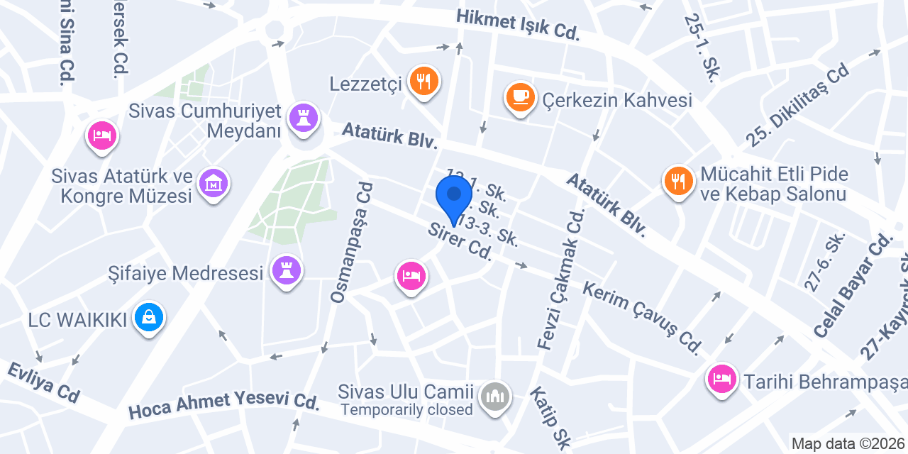 Çiğköftem Sirer Cd. Şube konumu