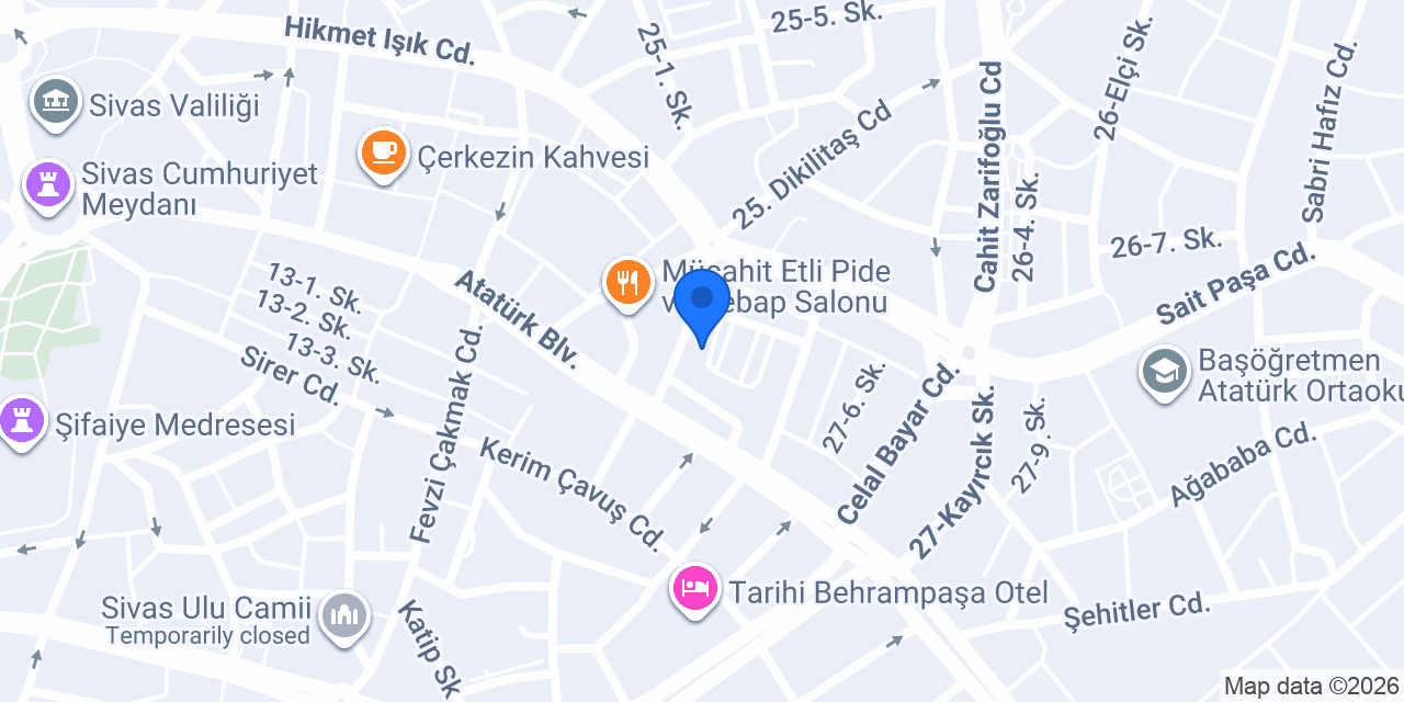 sivas büromak konumu