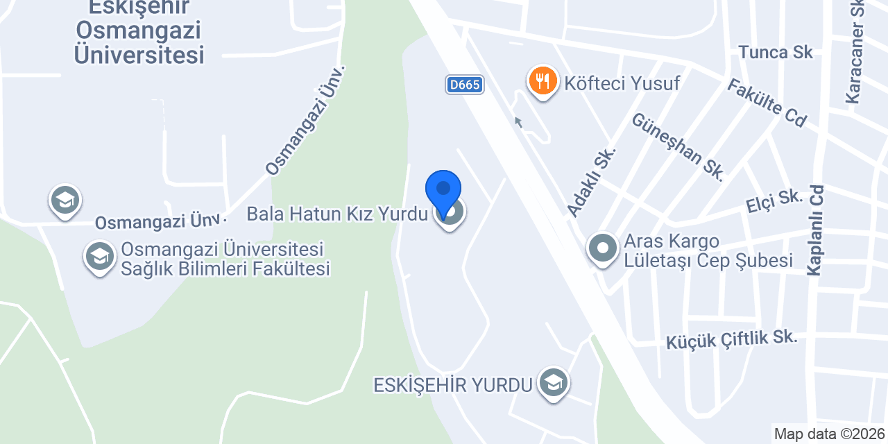 Bala Hatun Kız Yurdu konumu