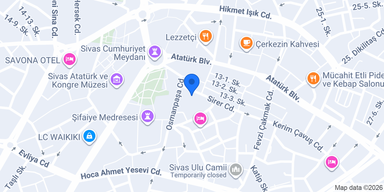 Sivas Rota Sigorta konumu