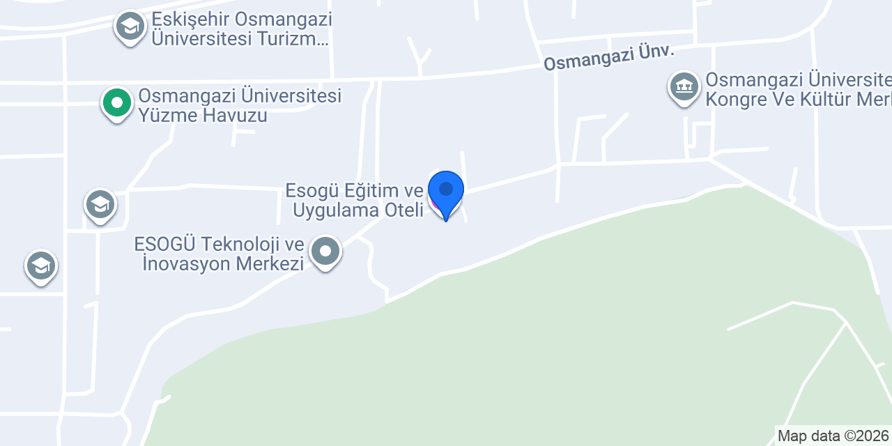 Esogü Eğitim ve Uygulama Oteli konumu
