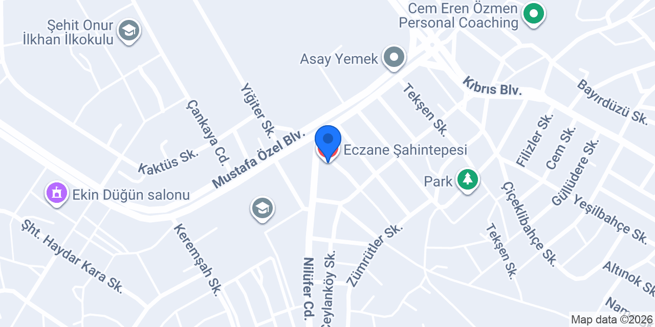 Eczane Şahintepesi konumu
