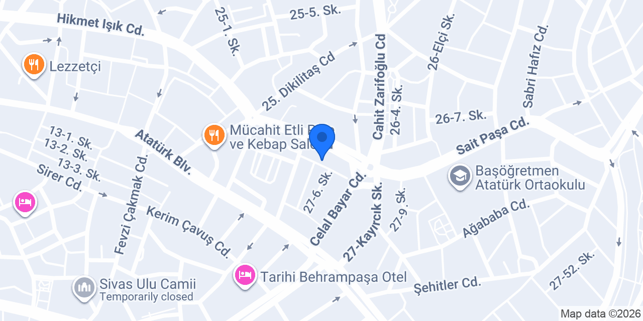 Yücedağ Veteriner Kliniği konumu