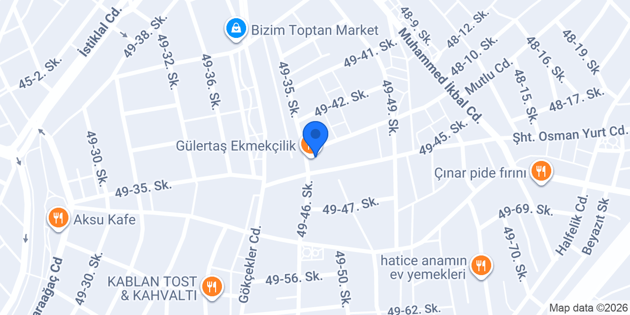 Gülertaş Ekmekçilik konumu
