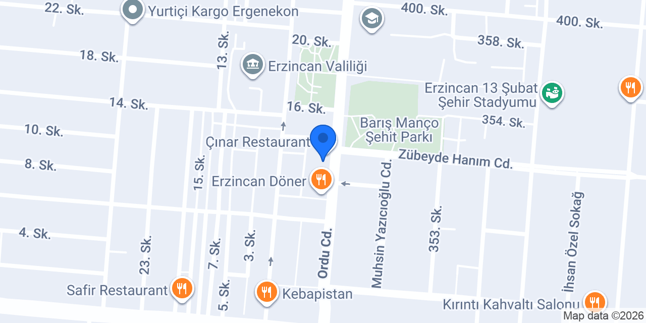 Fakülte Kitabevi Erzincan konumu