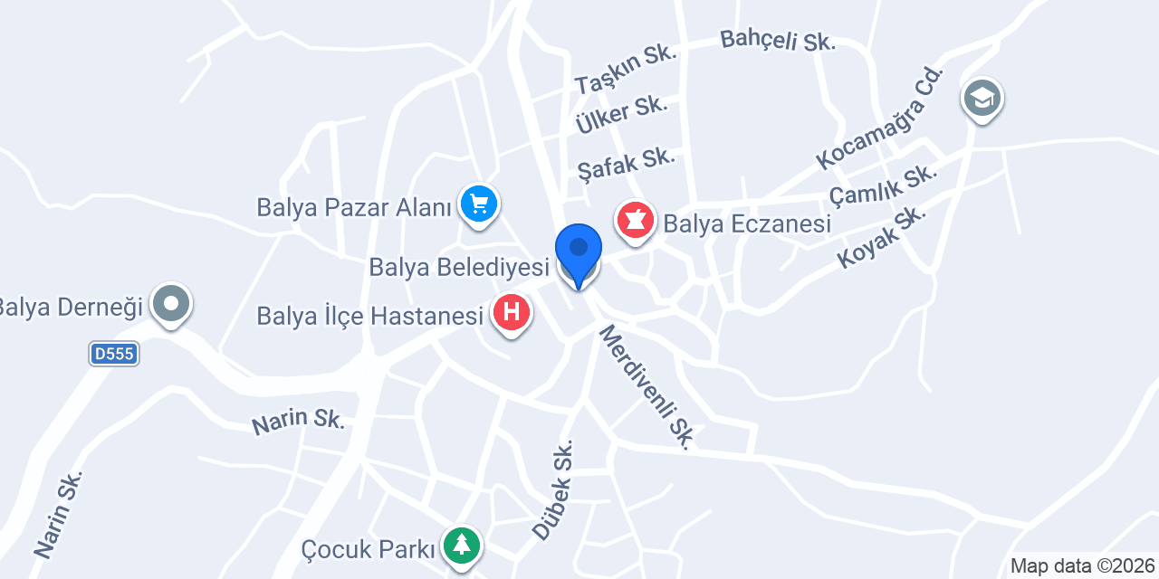 Balya Belediyesi konumu