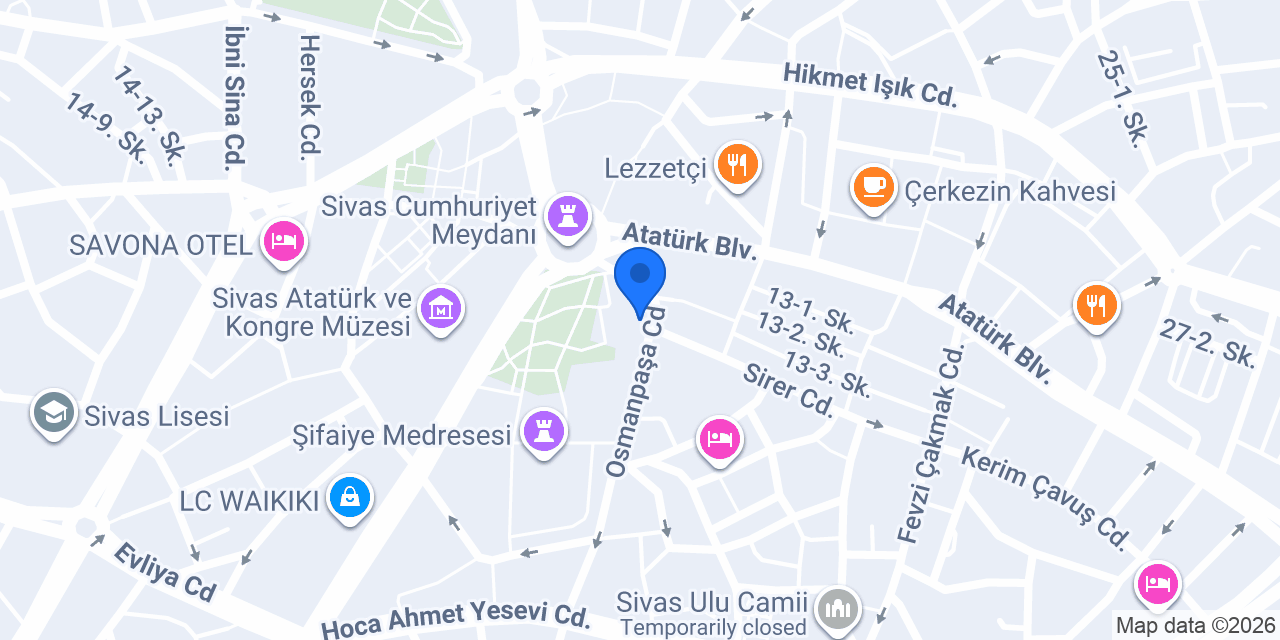Coşkun Hukuk Bürosu konumu