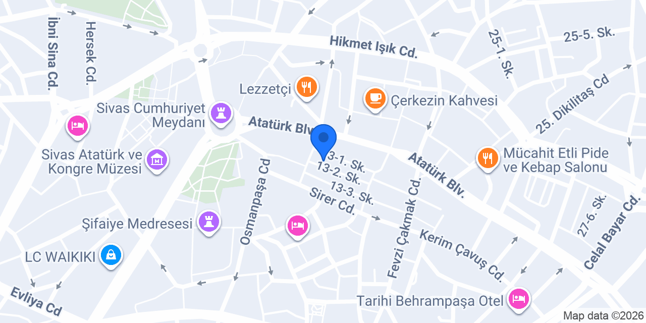Ziraat Katılım Sivas Şubesi konumu