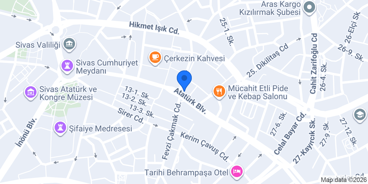 Çini Optik konumu