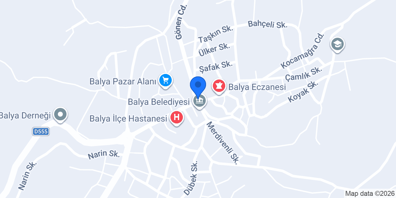 Balya İlçe Emniyet Amirliği konumu