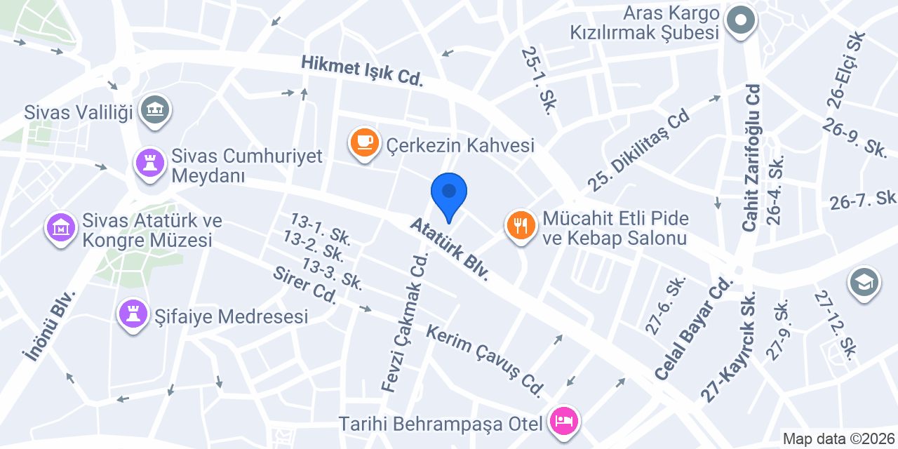 Talas Kahve konumu