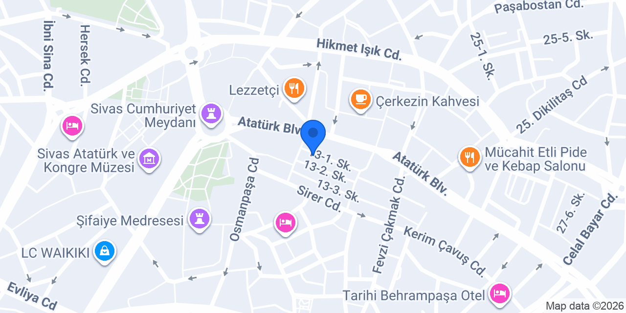 Tiers Sivas Masaj Salonu konumu