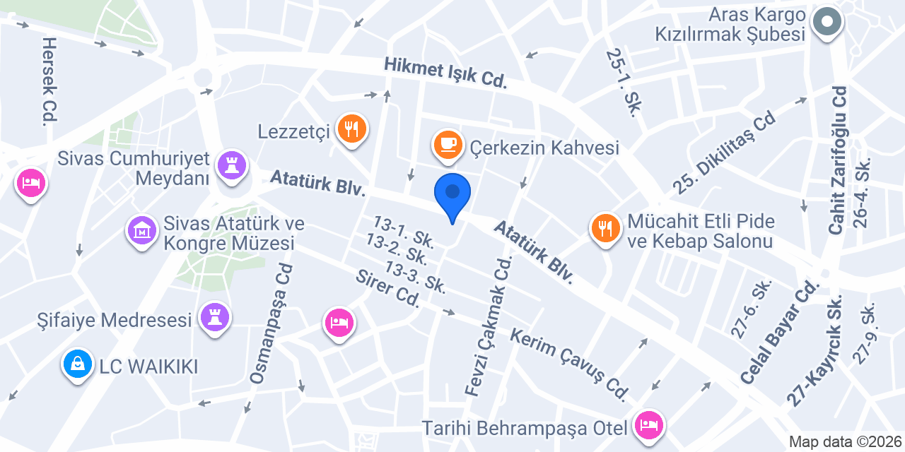 Sivas Diyetisyen Buse Melek Yıldız konumu