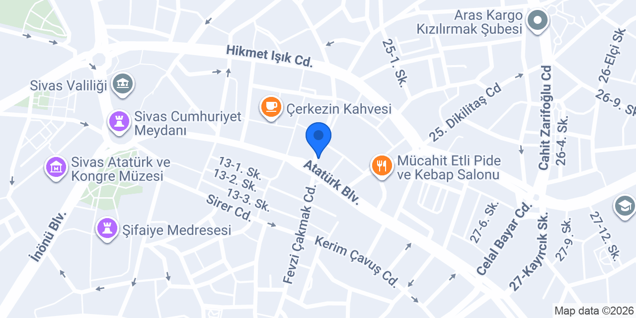 Sivas Final Kırtasiye konumu