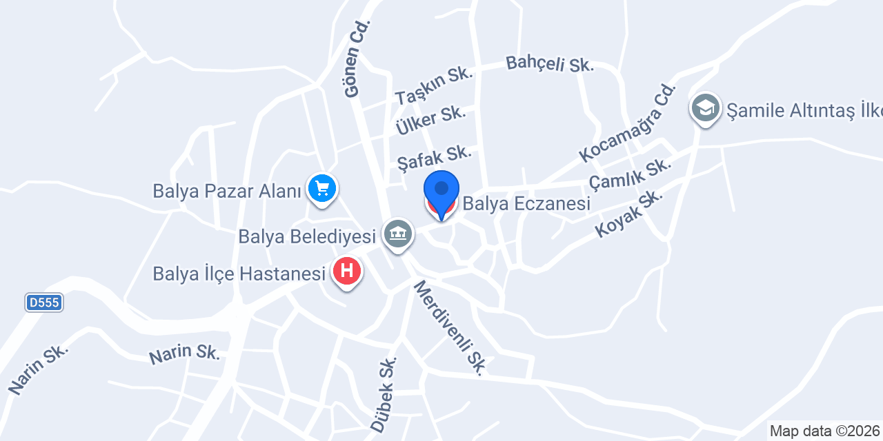 Balya Eczanesi konumu