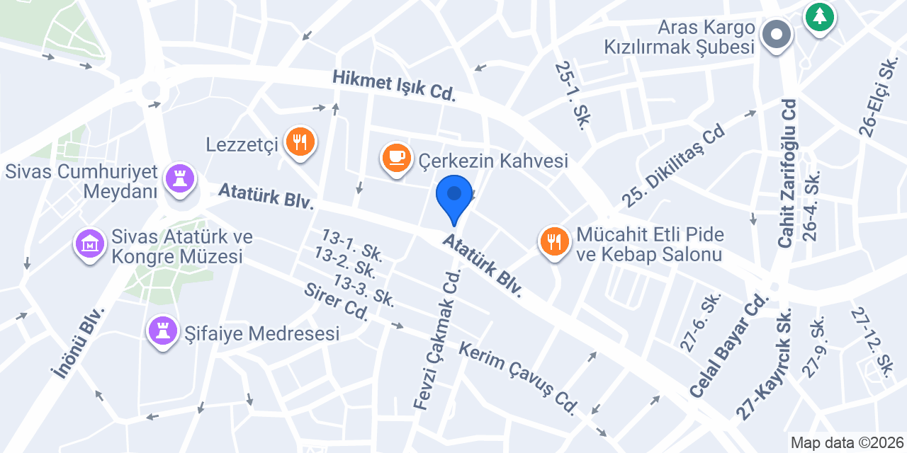 Sivas Taksi konumu