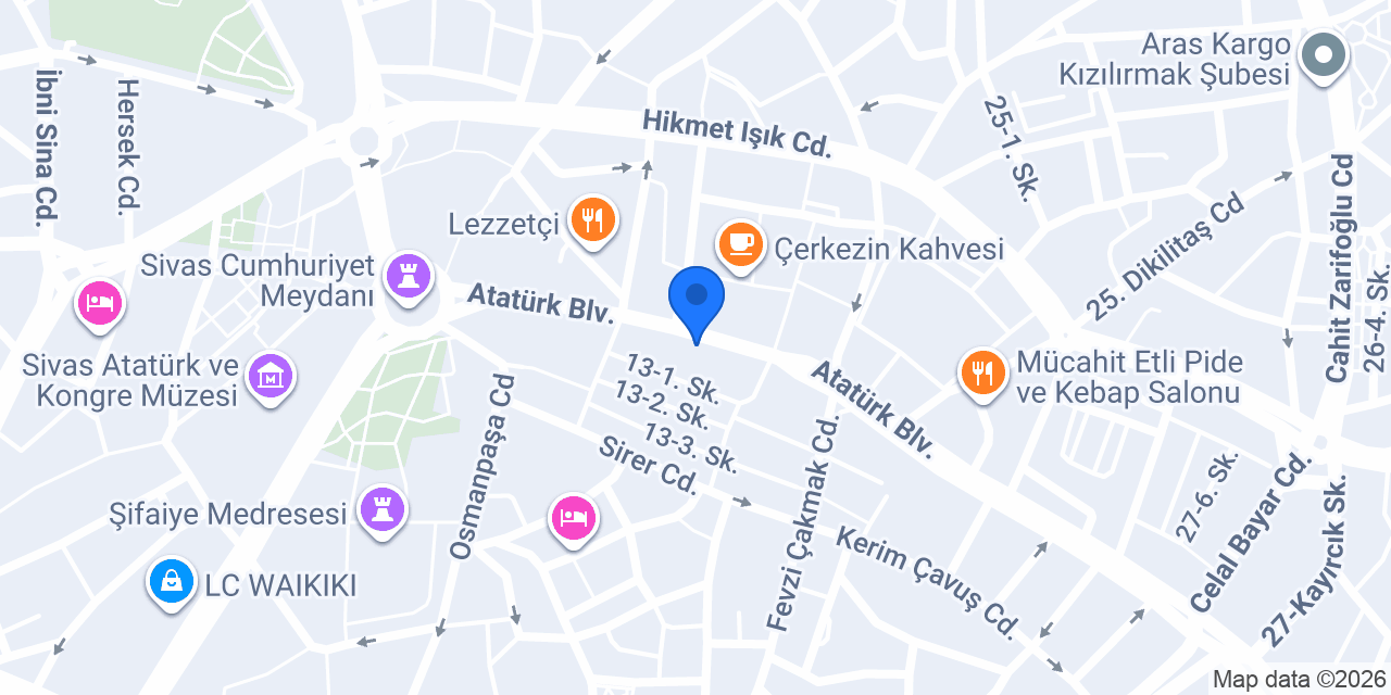 Sivas Taraftar Store konumu