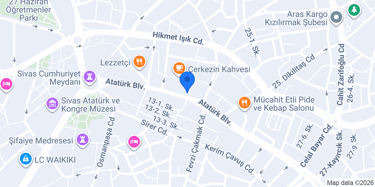 Vilayet Kitabevi konumu