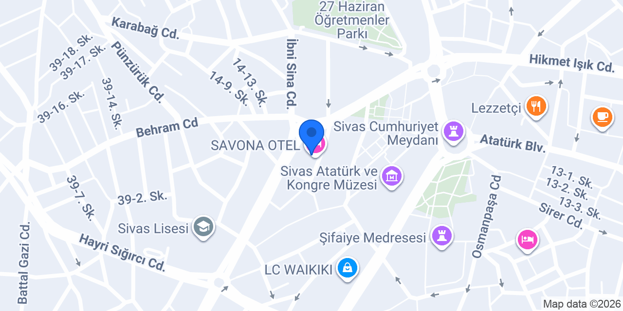 Savona Masaj & Spa Merkezi konumu