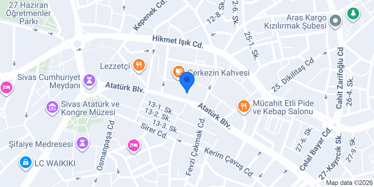 Sivas Avukat Haşim Özdal konumu