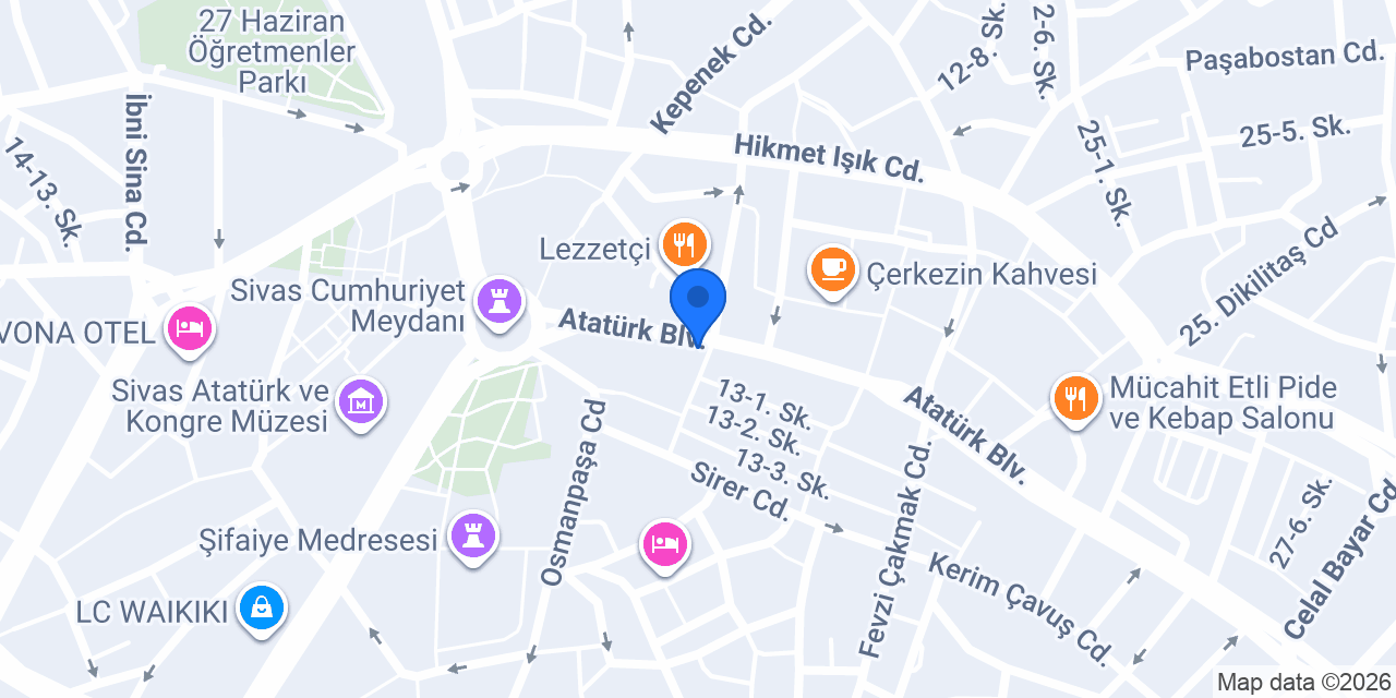 Kızılay Tıp Merkez konumu