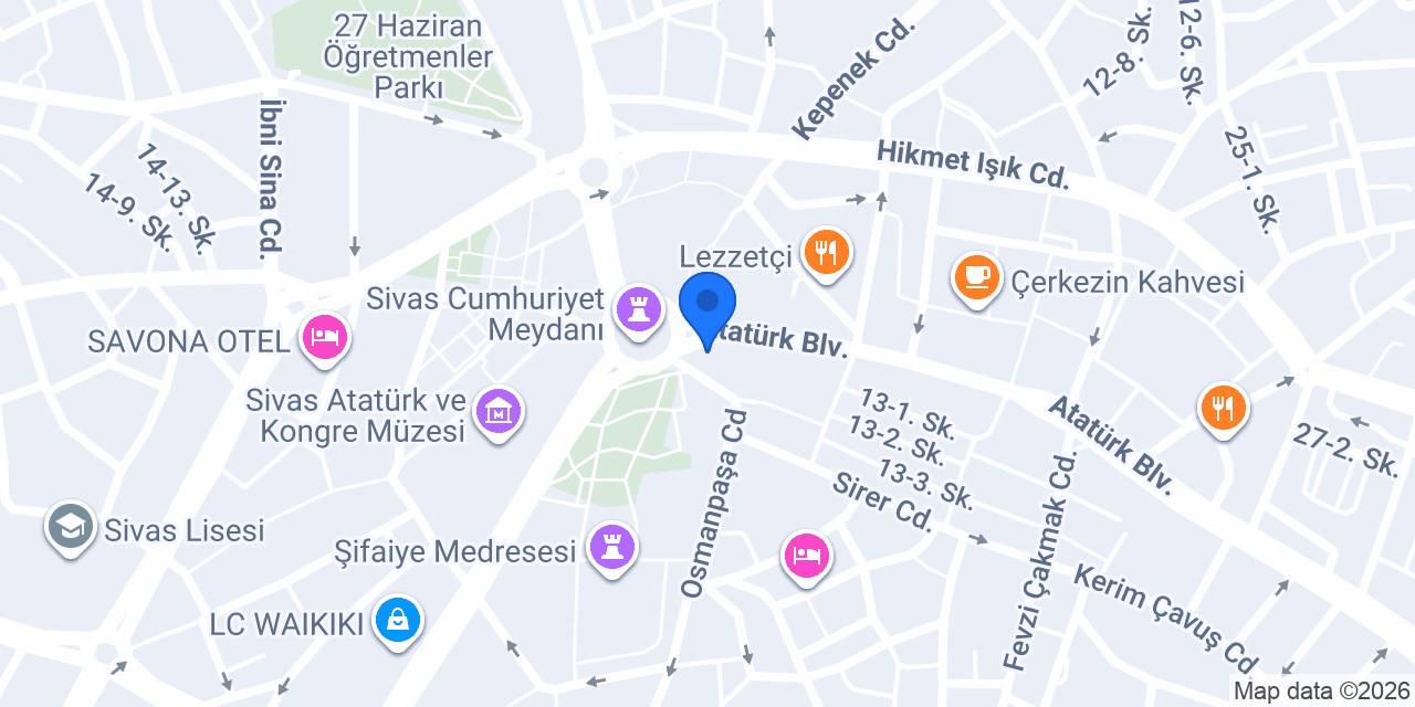 Öz Sivas Ofis konumu
