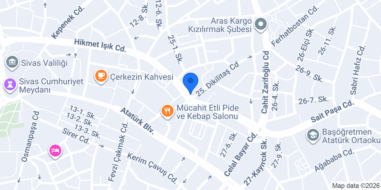 Oses Çiğ Köfte konumu
