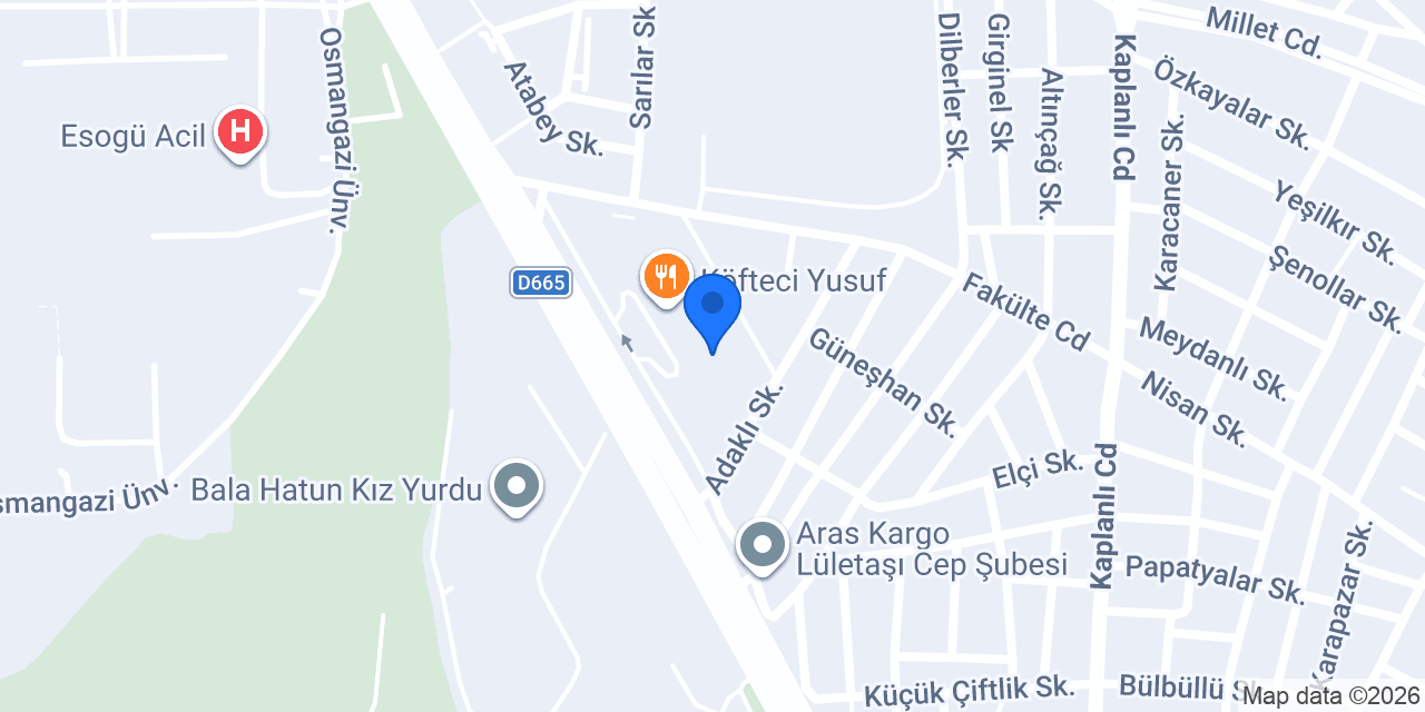 Panino Pizza Eskişehir konumu