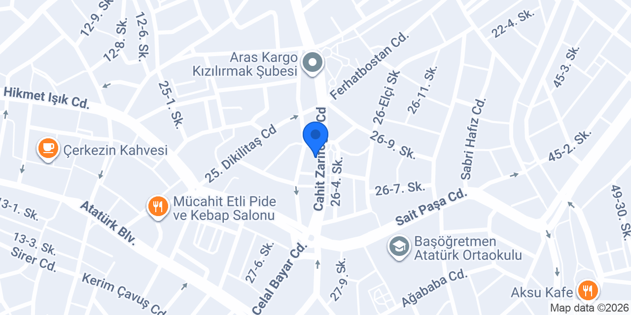 Minel Yapı Dekorasyon konumu