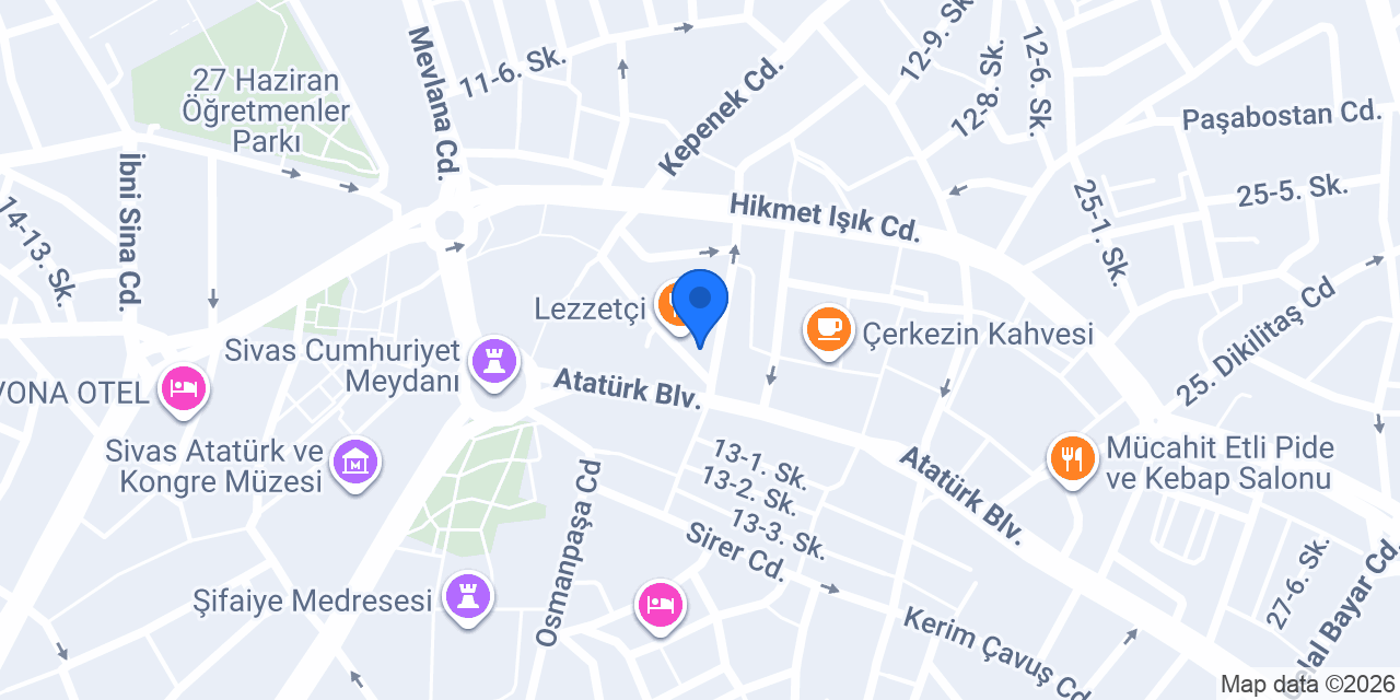 Elif Lahmacun ve Kebap konumu