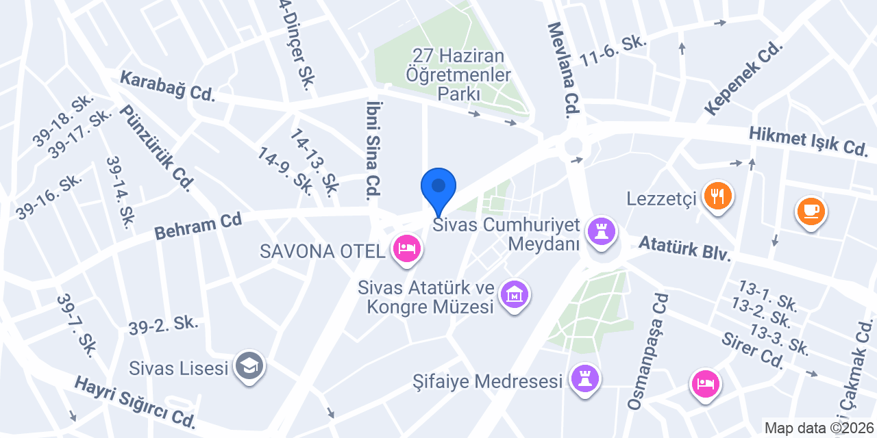 ASAS Rent a Car konumu