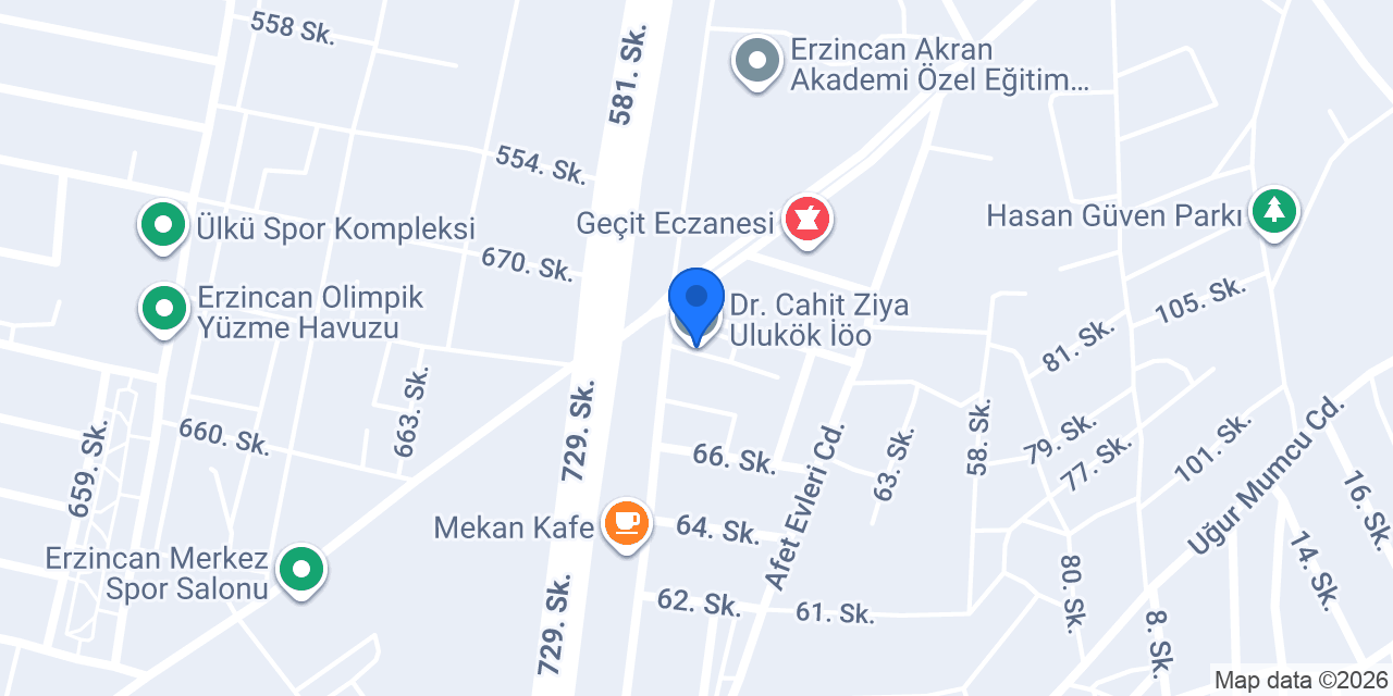 Dr. Cahit Ziya Ulukök İöo konumu