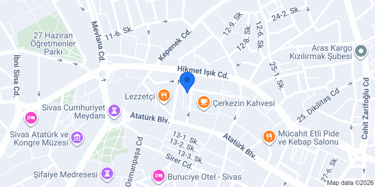 SİVAS CEYLAN EMLAK konumu
