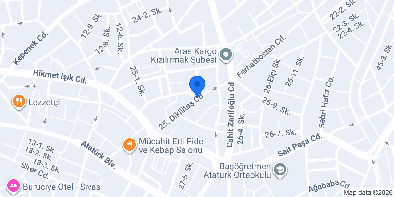 Aksoy Kebap konumu