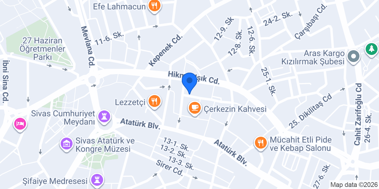 Kervan Biranesi konumu
