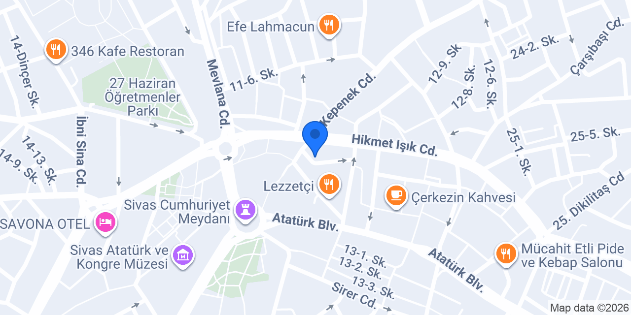 SİVAS AVUKATLIK BÜROSU konumu