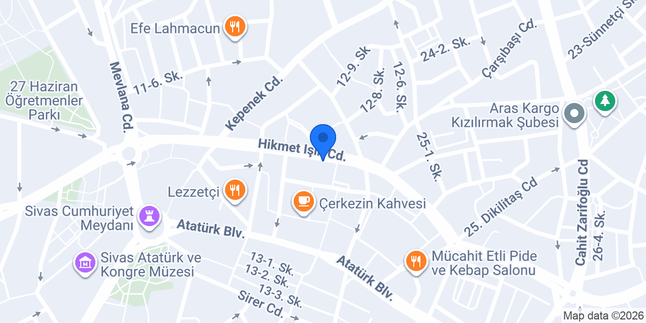 Sivas Lüks Daire konumu