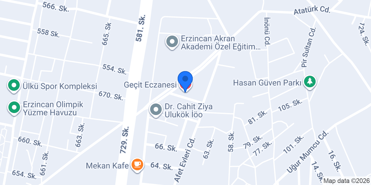 Geçit Eczanesi konumu