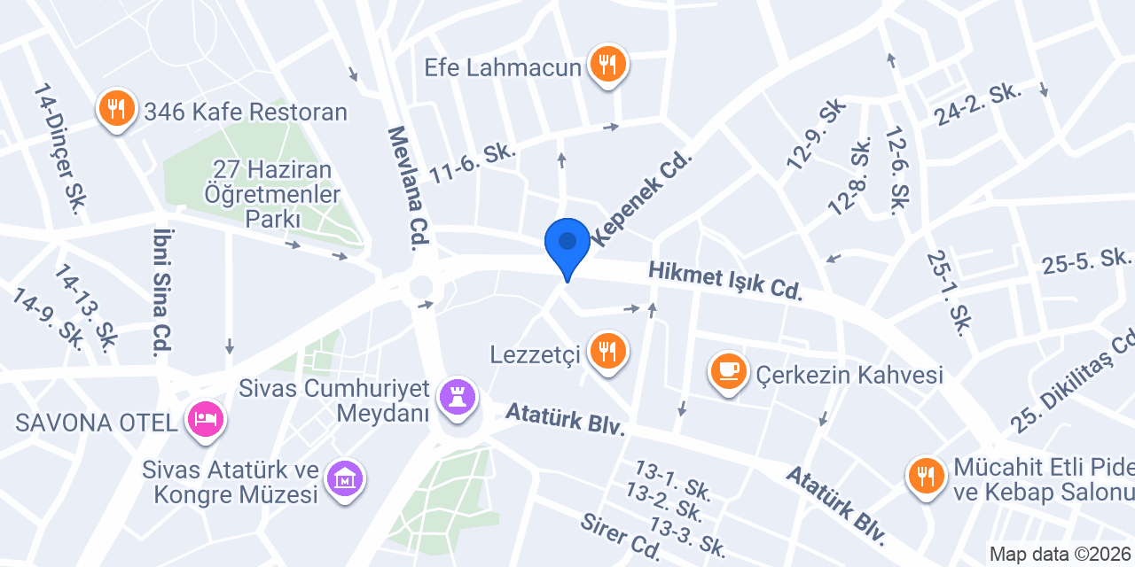 SigortamOffice Sivas Şubesi konumu