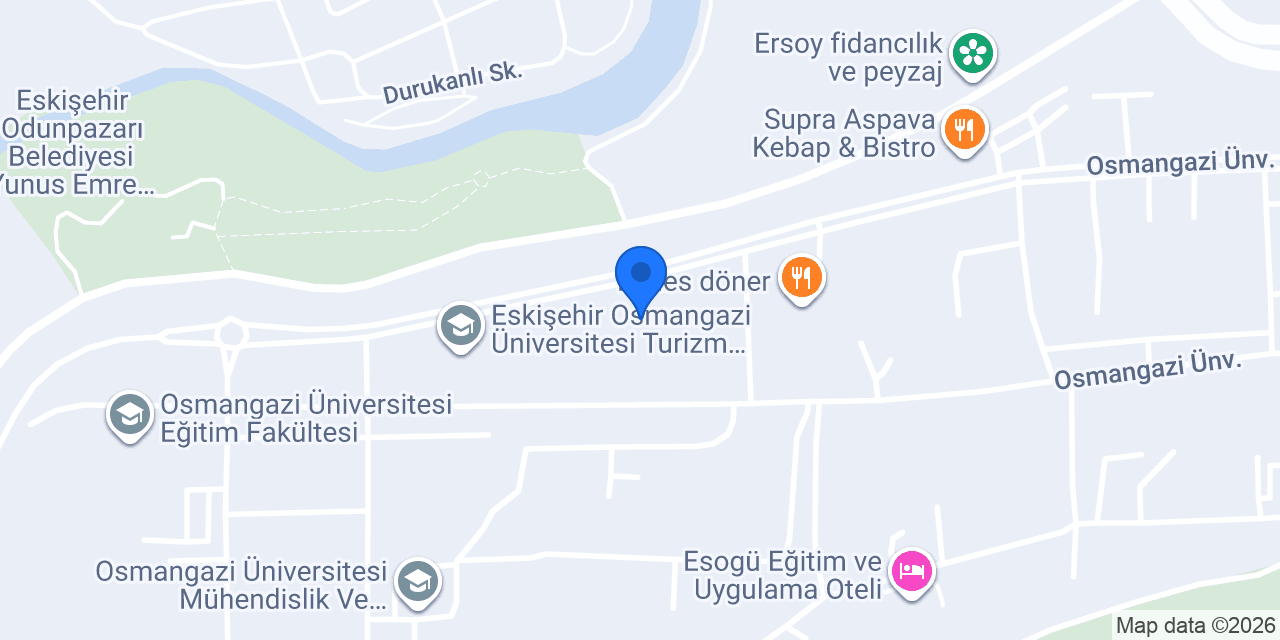 Esogü Tömer konumu