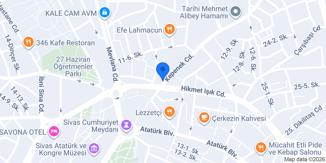Kitap Center konumu