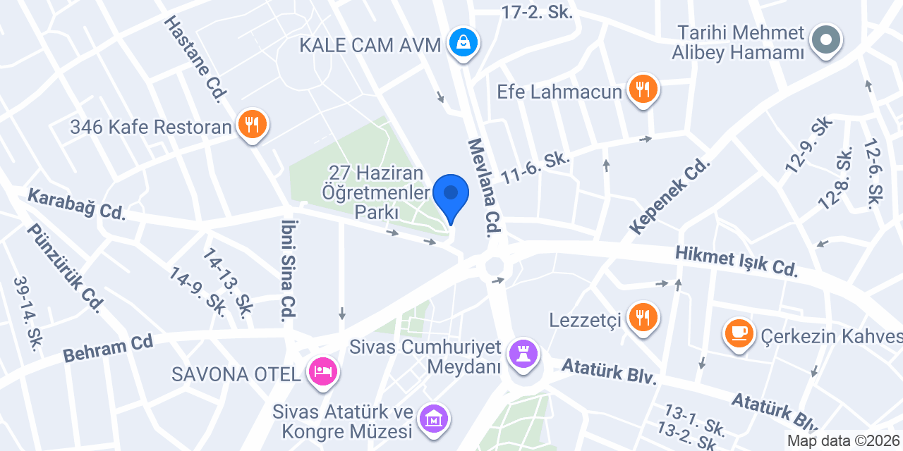 SİVAS ÖZEN KEBAP konumu